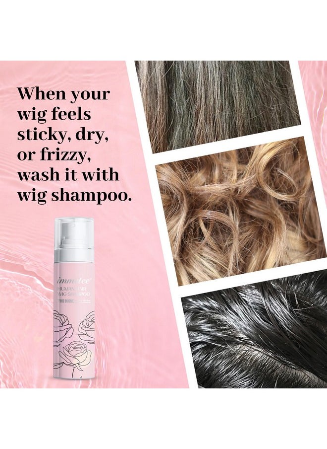 Immetee immetee 2 In 1 Wig Shampoo and Wig Conditioner, Extend the Life of a Wig, Wig Shampoo.120ml/4.05fl.oz (Natural Wigs)  - Image 5