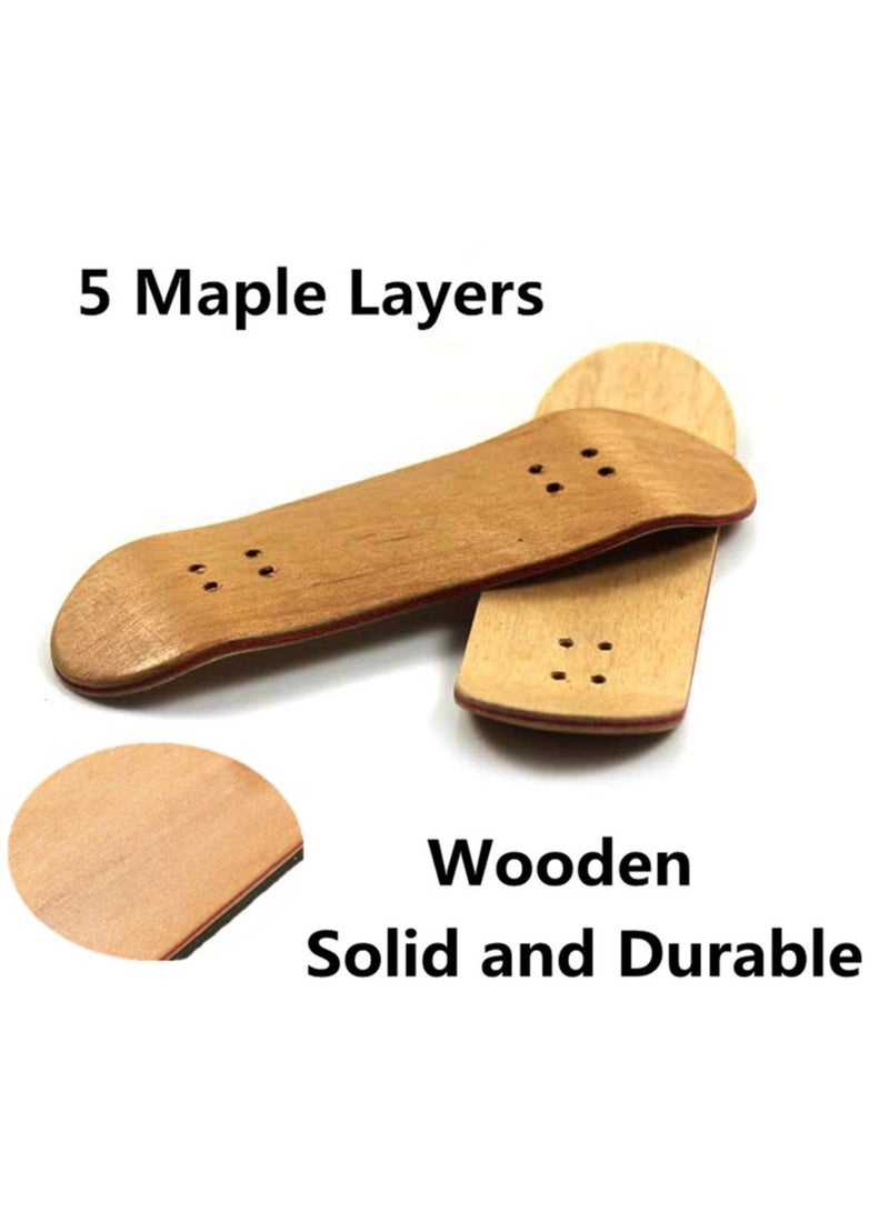 Excefore Finger Skateboard, Alloy Mini Skateboard Deck with Pro Fingerboard Tools and Anti-Slip Pu Pad, Pressure Gifts for Children Teens Adults (Red) - Image 3