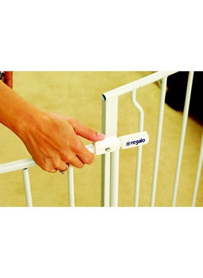 Regalo Easy Open 47-Inch Super Wide Walk Thru Baby Gate, Bonus Kit, Includes 4-Inch and 12-Inch Extension Kit, 4 Pack Pressure Mount Kit and 4 Wall Cups and Mounting Kit , 11 Count (Pack of 1)  - Image 5