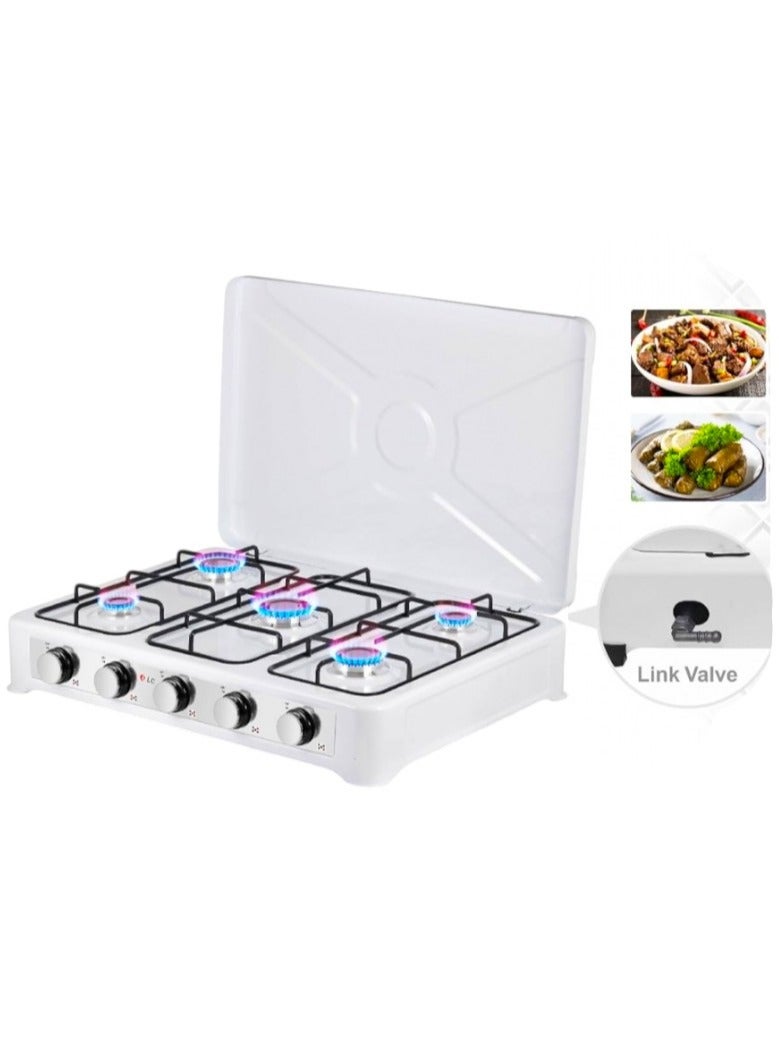 LC 5 Burner Gas Stove DLC-39255 White - Image 2