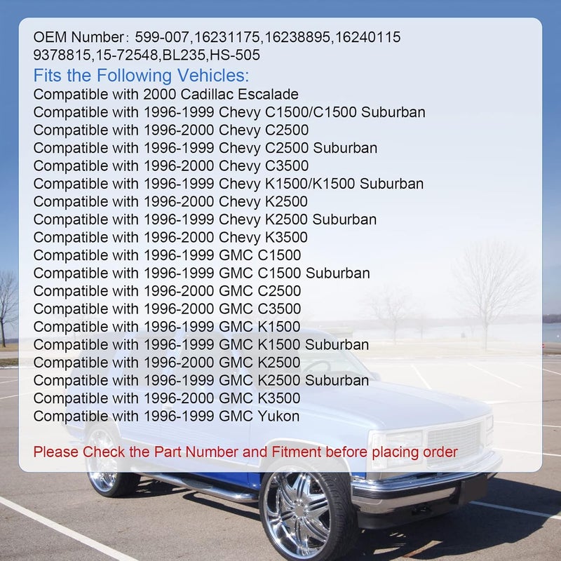 DICMIC لوحة تحكم مكيف الهواء DICMIC لنظام التحكم في المناخ لطرز شيفروليه وجي إم سي من 1996-2000 - Image 3