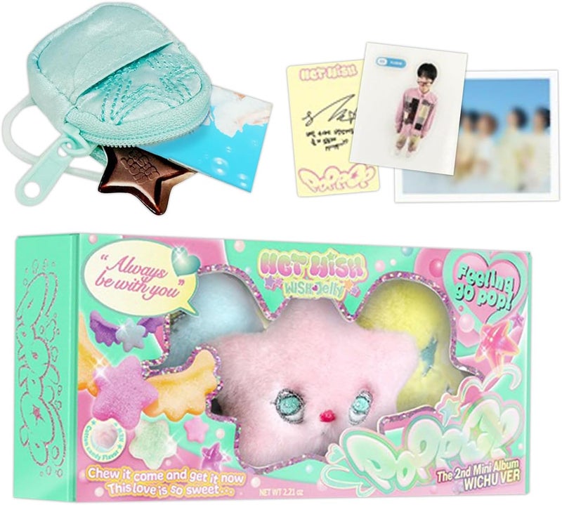 NCT WISH - 2nd Mini Album [Poppop] (WICHU Ver.) Wichu Keyring + Package Box + Photocard + Mini Photobook + NFC CD + Wichu Bag + Seal sticker + 3 Extra Photocards - Image 1