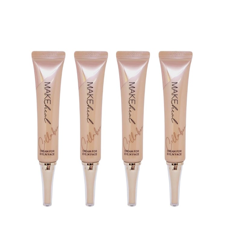Makeheal Collabeau Eye and Face Cream Special Set Intensive Elasticity Care Hydrolyzed Collagen Elastin Hyaluronic Acid Soft and Supple Skin Wrinkle Care Mediheal Skincare 25ml x 4ea