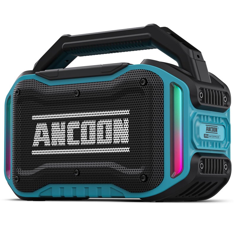 ANCOON Speakers Bluetooth Wireless 80WPeak Loud Speaker with Bass 20H Playtime IPX6 Waterproof Large Jobsite Speakers for Work Outdoor Workshop Garage Portable Speaker with TWS Sky Blue - Image 2