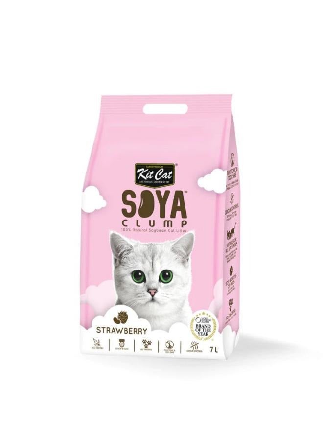 Kit Cat Kit Kat Soybean “Sand Alternative” Strawberry Biodegradable Eco-Friendly Mattress 7 litres