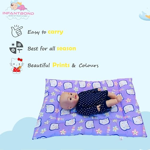 Infantbond New Born Baby Cotton Bed | Godari | Toddlers Baby Bedding | Hand Carry Baby Mattress |Cradle Bed | Multi-Color (0-8 Months)(63 * 38CM) (5) - Image 5