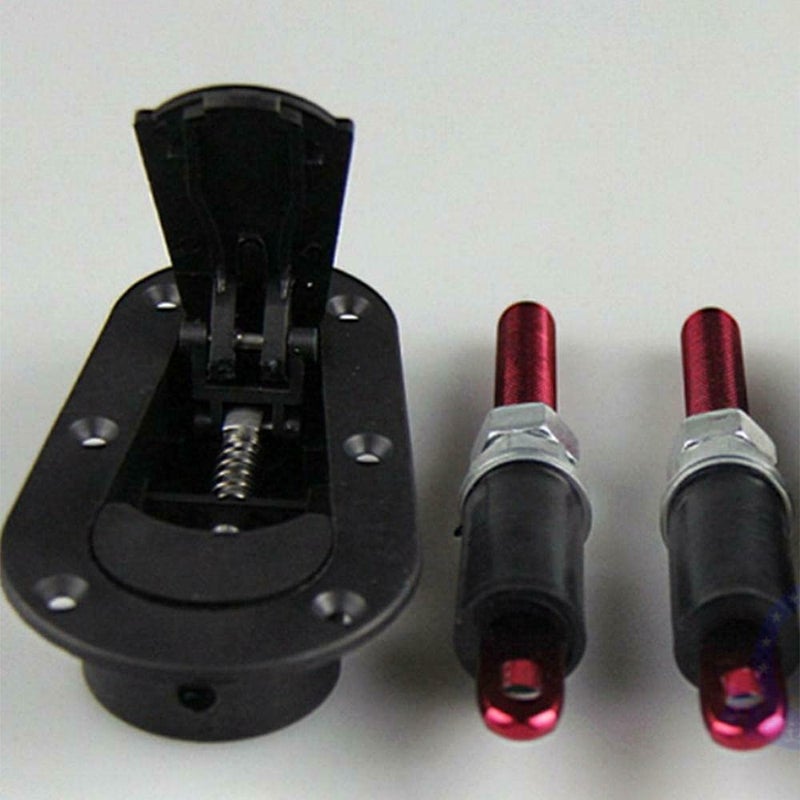 TEAMWILL Black Racing Car Quick Release Bonnet Lock Hood Pins Latch No Key Locking Kit - Image 2