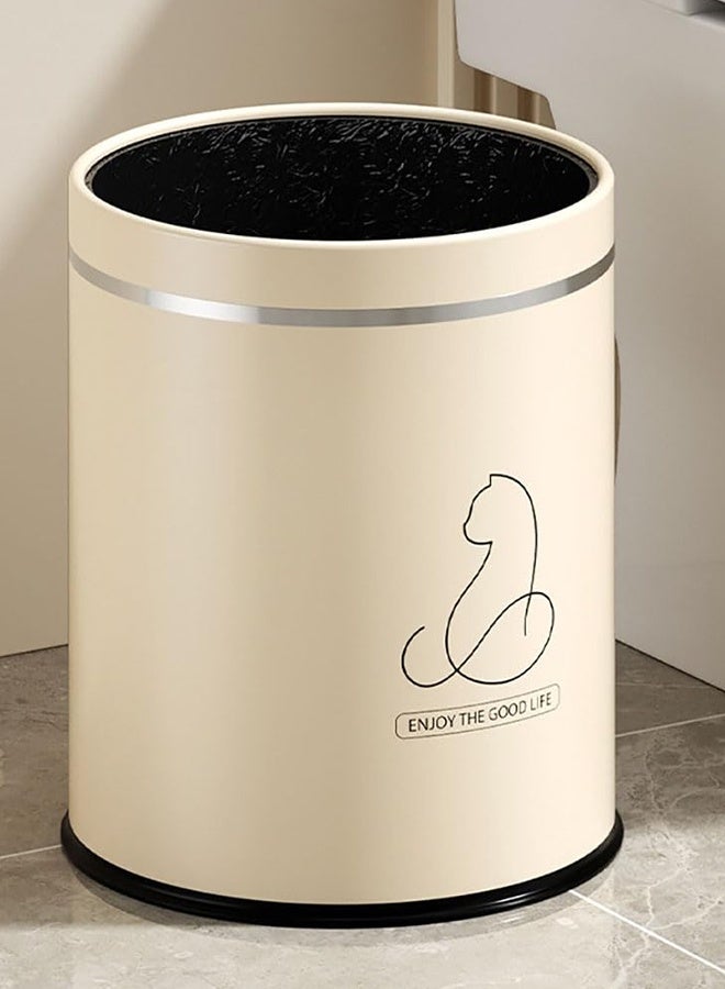 JCB CHIC Garbage Bin, Bathroom Wastebasket, Plastic Large capacity Trash Can, Living Room Kitchen Bathroom Round Waste Bin 16L  - Image 1