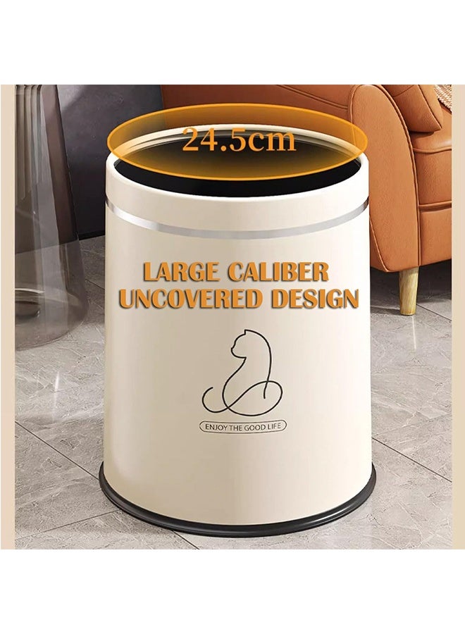 JCB CHIC Garbage Bin, Bathroom Wastebasket, Plastic Large capacity Trash Can, Living Room Kitchen Bathroom Round Waste Bin 16L  - Image 4