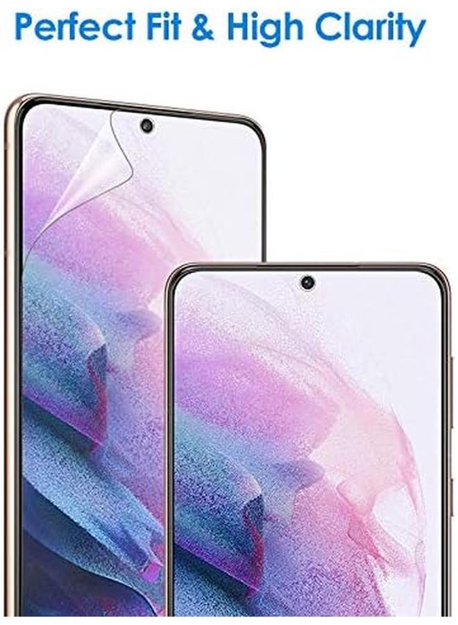 جي تيك واقي شاشة لهاتف سامسونج جالكسي S21+ S21 Plus مقاس 6.7 بوصة، غلاف مرن من مادة TPU عالي الوضوح، عبوتان - Image 4
