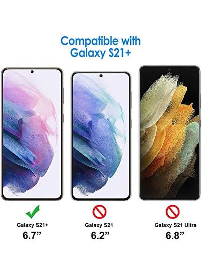 جي تيك واقي شاشة لهاتف سامسونج جالكسي S21+ S21 Plus مقاس 6.7 بوصة، غلاف مرن من مادة TPU عالي الوضوح، عبوتان - Image 2