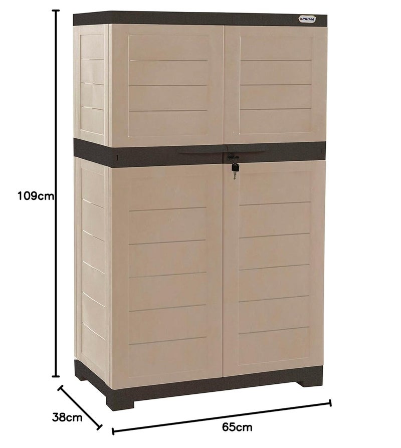 Prima AlfaDeluxe Plastic Cabinet with Extension for More Storage Medium Space Organizer Cupboard Multipurpose for Home Kitchen Office - Image 2