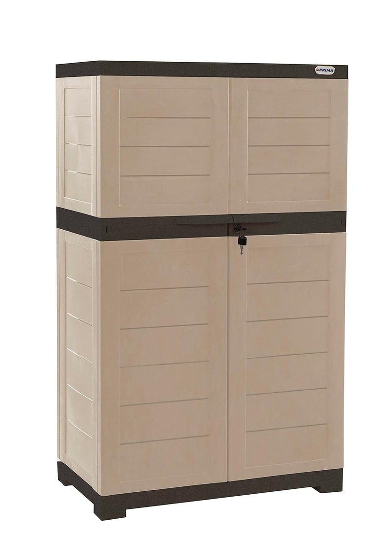 Prima AlfaDeluxe Plastic Cabinet with Extension for More Storage Medium Space Organizer Cupboard Multipurpose for Home Kitchen Office - Image 1