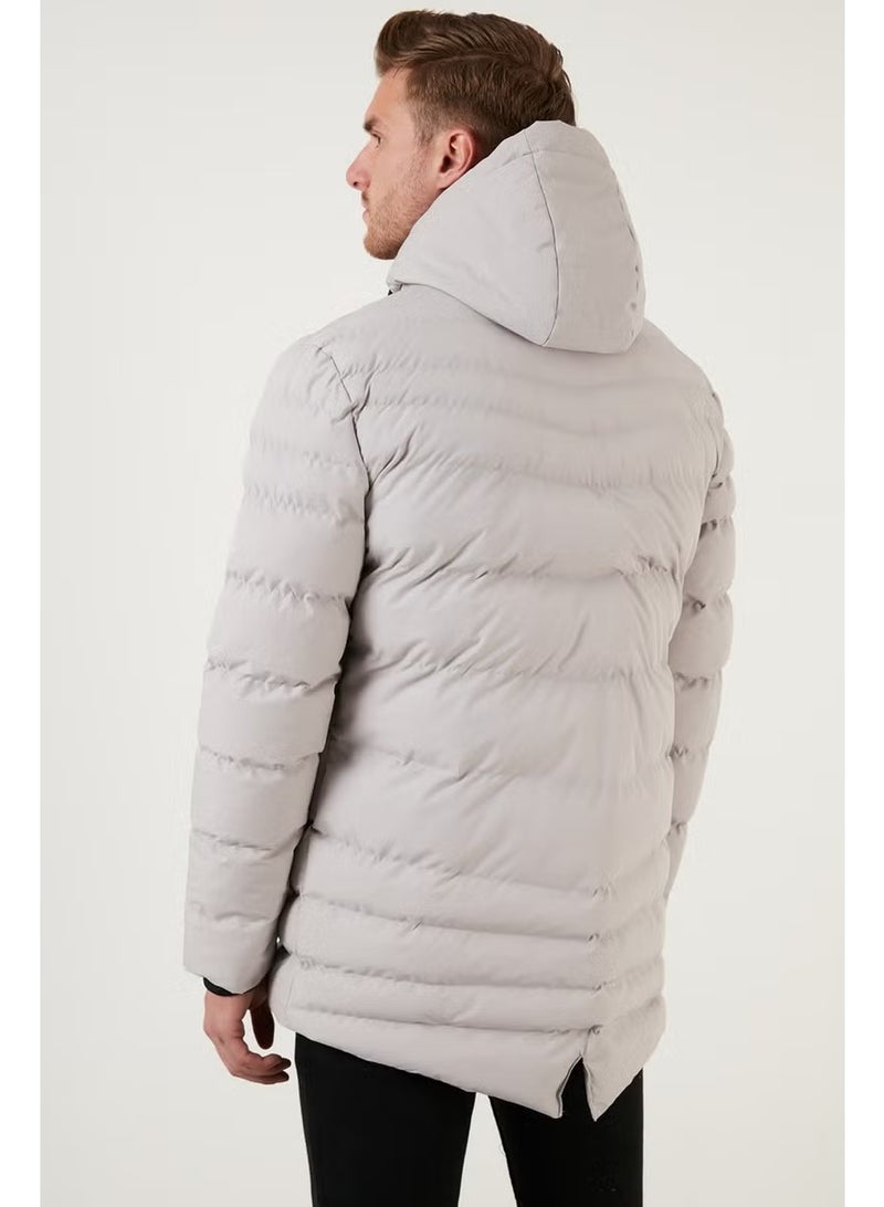 Buratti Slim Fit Hooded Coat with Pockets Men's Coat 6274818 - Image 3