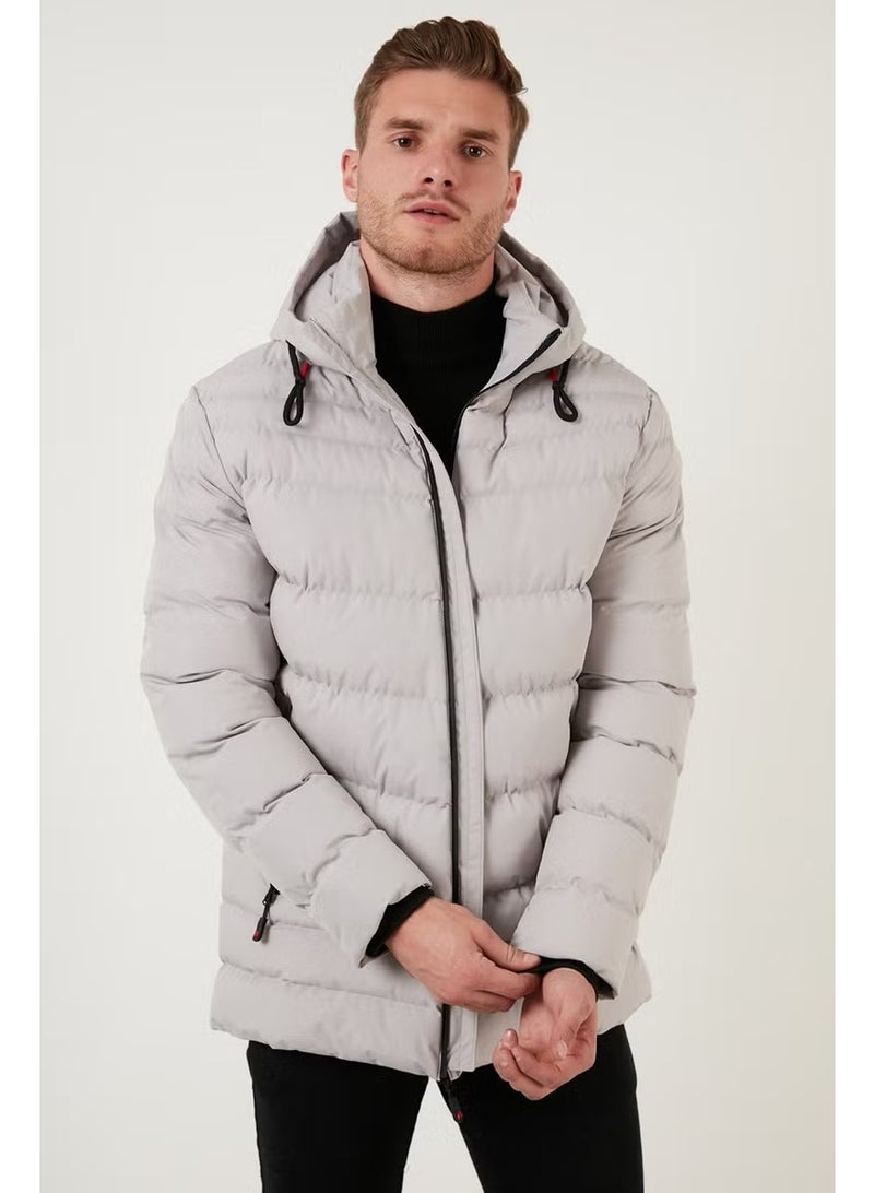 Buratti Slim Fit Hooded Coat with Pockets Men's Coat 6274818 - Image 1