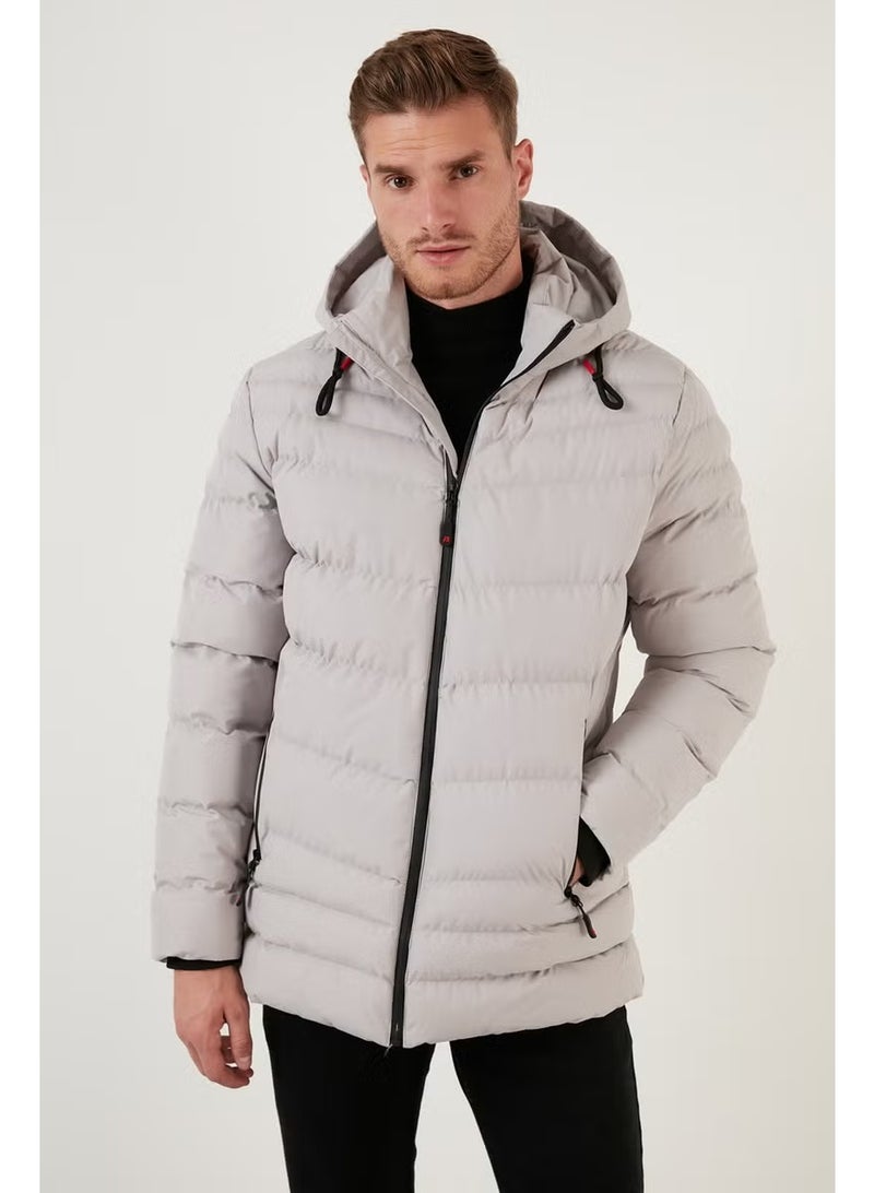 Buratti Slim Fit Hooded Coat with Pockets Men's Coat 6274818 - Image 2