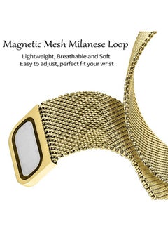 JOYOZY Joyozy Magnetic Band Compatible with Apple Watch Band 38mm 40mm 41mm 42mm 44mm 45mm Milanese Strap with Bling Glitter Case and Screen Protector Dressy Stainless Steel iWatch Loop for Women (Gold 42mm) 