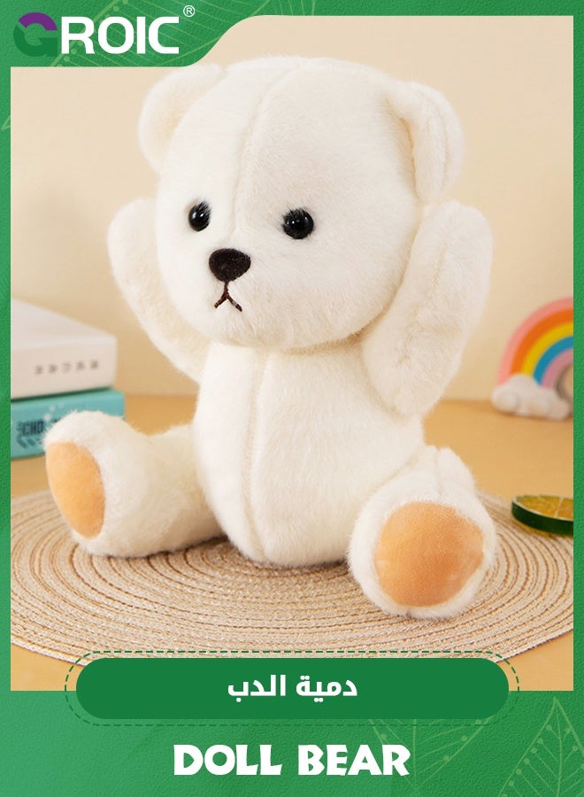 GROIC 30CM Joint Teddy Bear Plush Toy, Bear Stuffed Animal Plush Toys with Movable Joints, Bear Doll with Clothes Can Freely Match, Gift for Kids and Adults  (Bare Bears) - Image 5