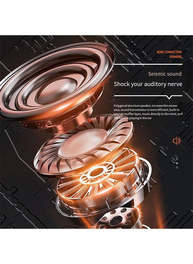 K9 Open-Ear Bluetooth Sport Headphones, Air Conduction Wireless Earphones with Microphones, Driver Enhanced Bass, 2-Mic Clear Calls, IPX5 Sweatproof Waterproof for Running, Workouts, Gym, Hiking, Cycling - Image 2