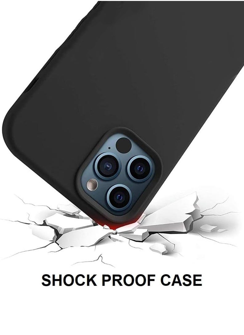 Theodor - Protective Slim Fit Case Liquid Silicone Cover with Full Body Protection Anti-Scratch Shockproof Case For iPhone 12 Pro Black  - FORZA483 Social Distancing expert black copy - Image 1