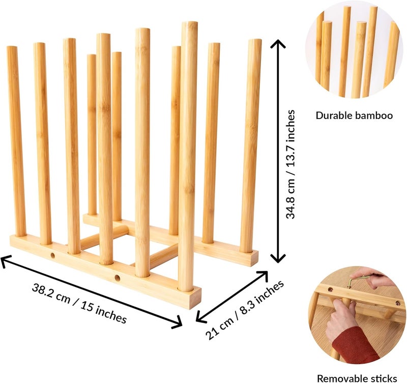 ODOXIA Art Storage Rack | Store Your Artwork Safely | Art Organizer | Optimize Your Artistic Space | Canvas Storage | Bamboo Wood Storage For Canvases - Image 5