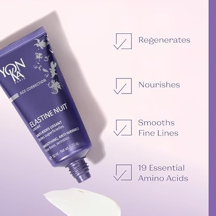 Yonka Yon-Ka Elastine Nuit Anti-Wrinkle Night Cream | Anti Aging Facial Moisturizer and Eye Cream | Soften Fine Lines and Wrinkles with Vitamin C and Elastin Peptides | Paraben-Free | 1.70 oz - Image 5
