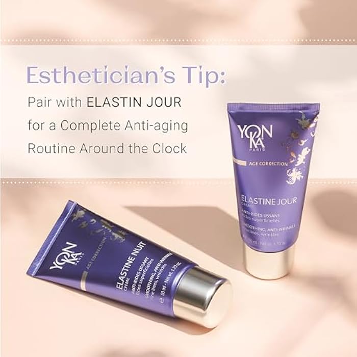 Yonka Yon-Ka Elastine Nuit Anti-Wrinkle Night Cream | Anti Aging Facial Moisturizer and Eye Cream | Soften Fine Lines and Wrinkles with Vitamin C and Elastin Peptides | Paraben-Free | 1.70 oz - Image 3