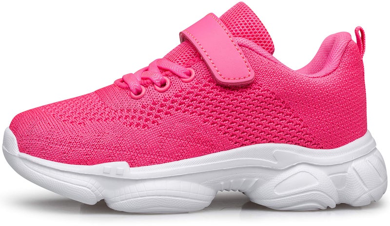 MURDESOT Kids Shoes Toddler Boys Girls Athletic Running Sports Strap Sneakers for Toddler/Little Kid/Big Kid Size 8 Pink - Image 5