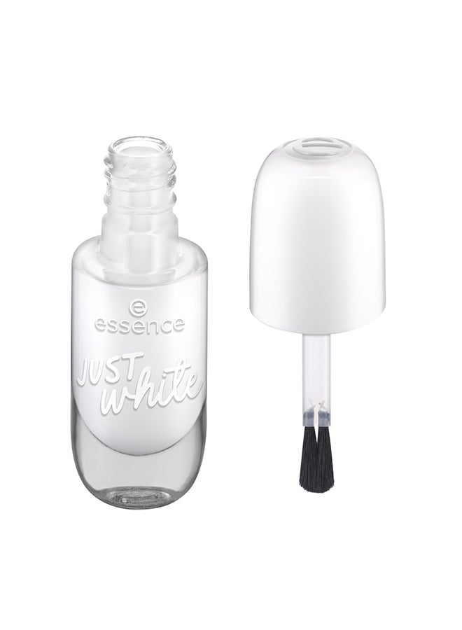 Essence Gel Nail Polish | 33 Just White | Quick Dry | Long-Lasting Glossy Finish | Vegan Formula & Climate Neutral | Gel-Like Nails with Wide Brush | Easy Application | 8ml (Pack of 1) Just White - Image 2