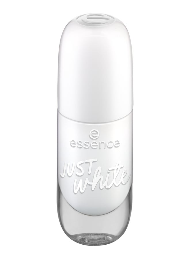 Essence Gel Nail Polish | 33 Just White | Quick Dry | Long-Lasting Glossy Finish | Vegan Formula & Climate Neutral | Gel-Like Nails with Wide Brush | Easy Application | 8ml (Pack of 1) Just White - Image 1
