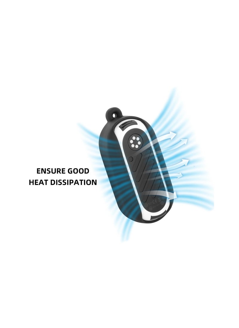 SYOSI GO 3 Action Camera Silicone Cover, Lens Protector, Neck Strap Bundle for Insta360 Go 3 Action Camera Outdoor/Travel Accessories, Anti-Scratch & Protective Skin(Black)  - Image 4