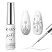 RARJSM Gel Liner Nail Art Silver Glitter Design Gel Nail Polish 1 Bottle 8ml Soak off UV LED Curing Requires Build in Thin Brush Striper GelPolish for Home Salon Diy Nail Manicure Painting Decoration - Image 2