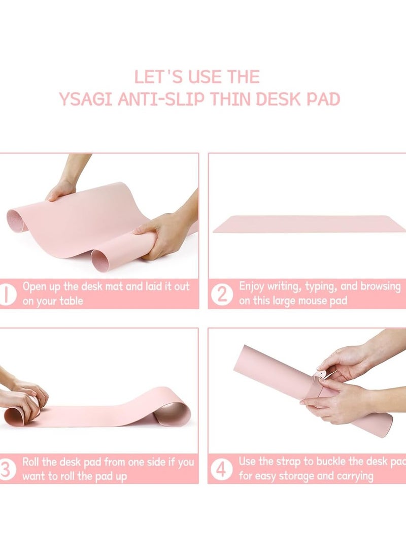 General Anti-slip desk mat, waterproof PVC leather desk board, ultra-thin large mouse pad, easy to clean laptop desk writing pad, suitable for office work/home/decoration  - Image 4