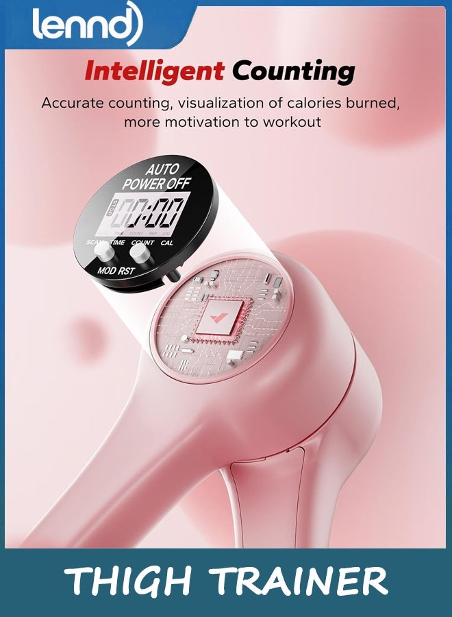 LENND Thigh Trainer, Pelvic Floor Exercise Devices with Display Counter, Inner Thigh Exerciser for Women, Home Fitness Equipment for Hip/Leg/Butt - Image 3