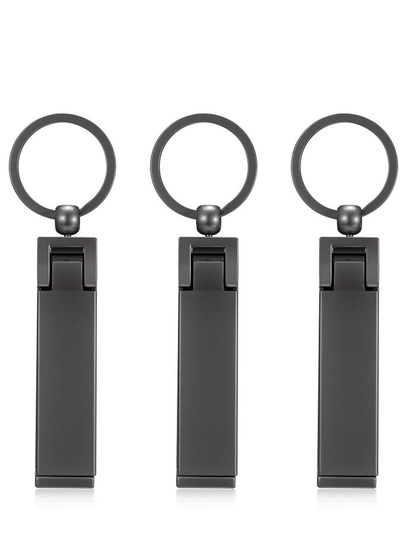 واي آند دي 3 Pieces Instant Bag Hook Hanger Collection, Purse Handbag Holder Set Mobile Phone Foldable Stylish Swivel for Table Desk, Storage, Elastic Cap Clips Hat (Black)  - Image 1