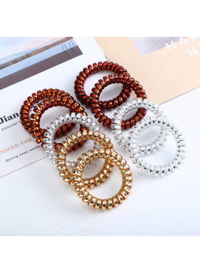 HAIMEIKANG Spiral Hair Ties No Creaseelastic Coil Hair Tiesphone Cord Hair Ties Hair Accessories For Women Girls (Multicolor19 Pcs)  - Image 5