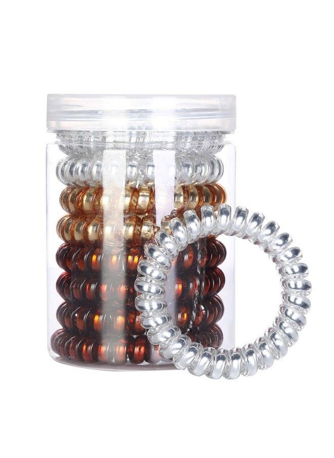 HAIMEIKANG Spiral Hair Ties No Creaseelastic Coil Hair Tiesphone Cord Hair Ties Hair Accessories For Women Girls (Multicolor19 Pcs)  - Image 1