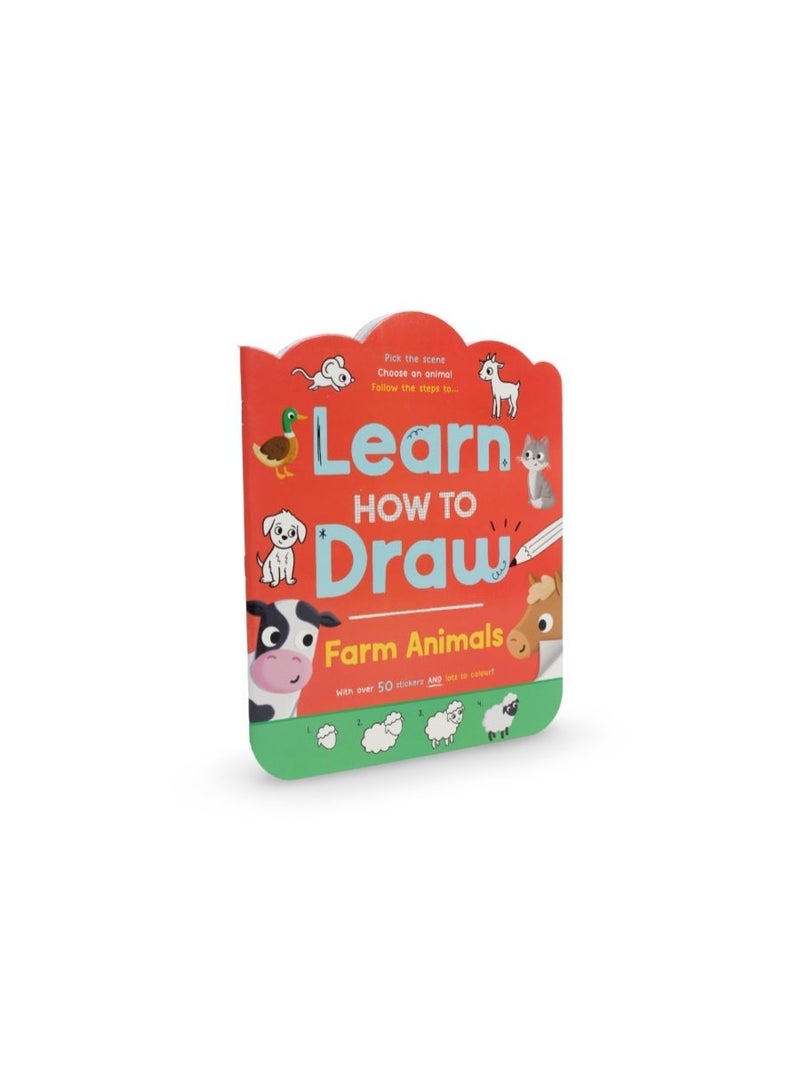 Igloo Books "Learn How to Draw Farm Animals" Board Book - Image 1