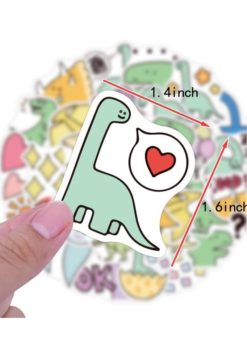 SYOSI - Dinosaur Stickers for Water Bottles, 40PCS Cute Funny Aesthetic Trendy Vinyl Waterproof Vsco Sticker for Teen Kid Adult Girl Boy HydroFlask Computer Skateboard - Image 1