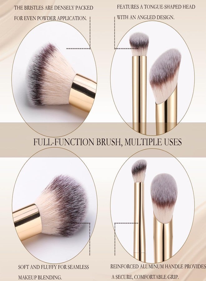 GEMSANVA Foundation Concealer Brushes,3PCS Contour Makeup Brush Set for Liquid, Powder, Bronzer, Concealer, Cream, Blus,Professional Make Brush Tools - Image 2