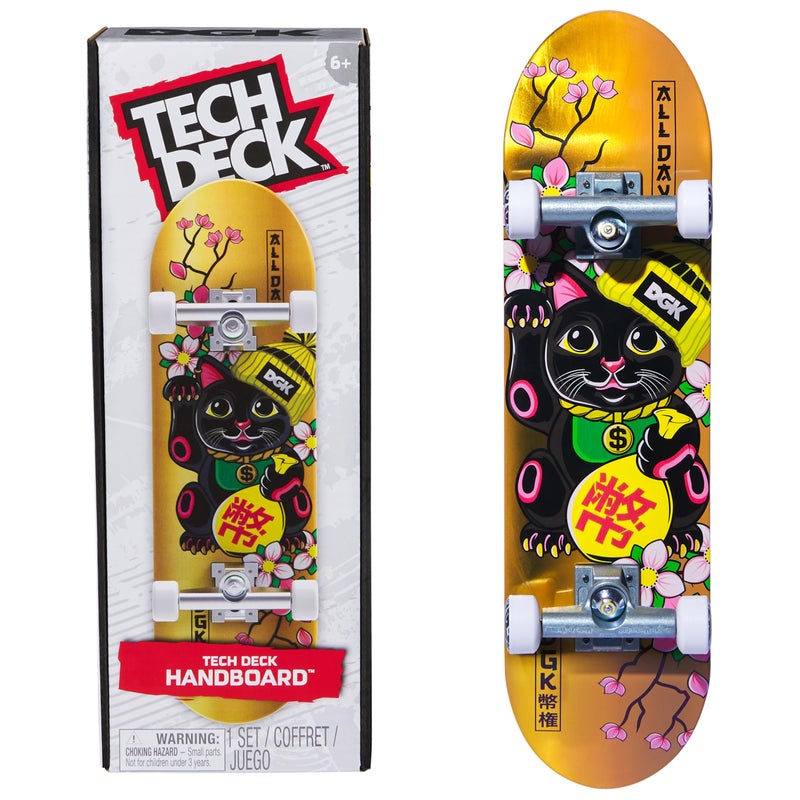 Tech Deck تكنيك ديك دي جي كيه هاندبورد أصلي ميني سكاتبورد للأطفال للأولاد والبنات من عمر 6 سنوات وما فوق للاستخدام باليد فقط - Image 2