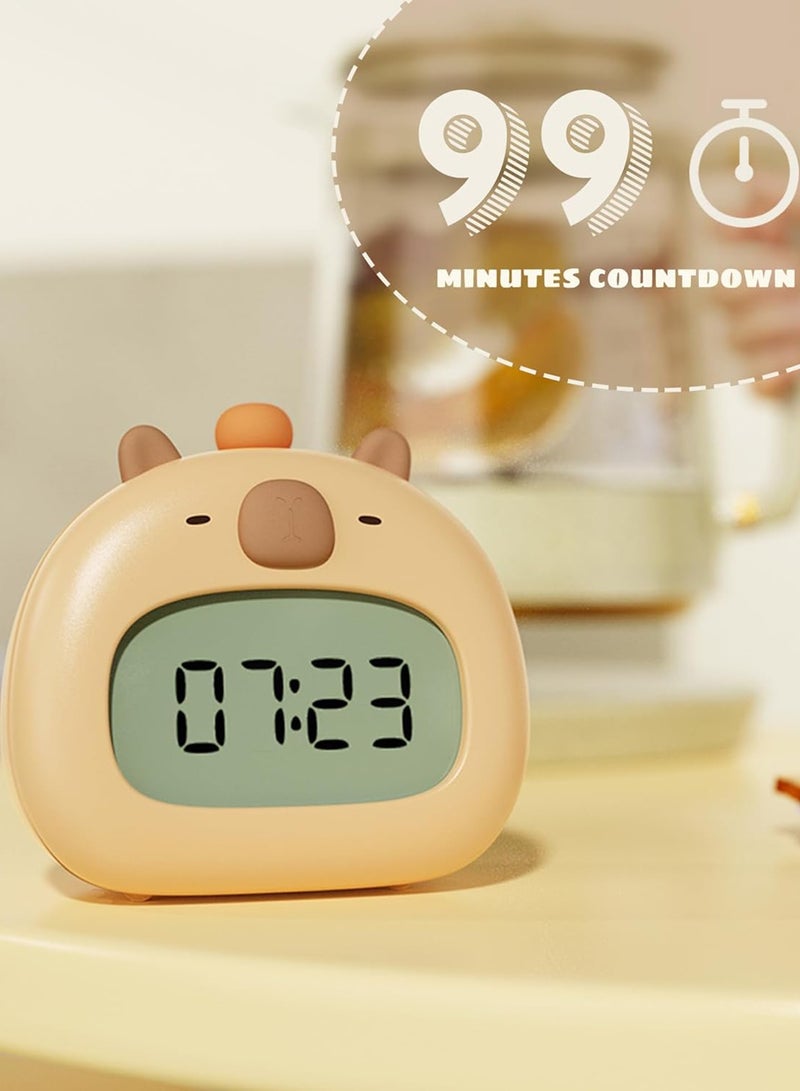 Capybara Alarm Clock for Kids, Ready to Rise Children's Sleep Trainer, Capybara Clock Dimming Night Light, OK to Wake Alarm Clock for Toddlers Boys Girls - Image 3