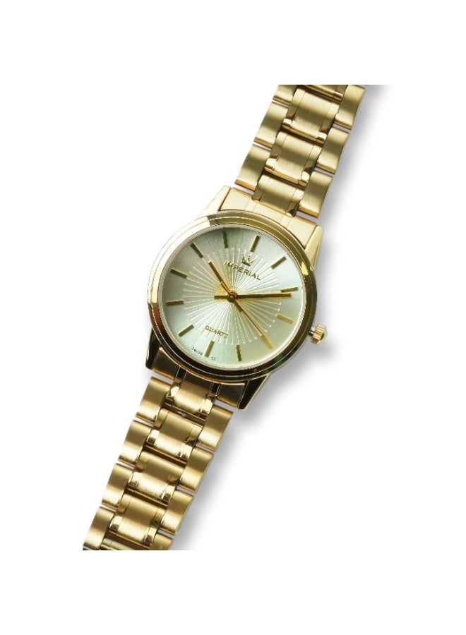 IMPERIAL Men's Rose Gold Stainless Steel Watch, Rose Gold Dial, Y121 Movement, Butterfly Clasp, 3ATM Watch for Men | IMP.GD6638L4445 - Image 3