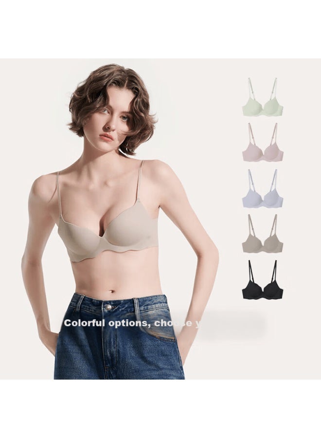 Ubras Push-up Bra Side Support Seamless Wireless Women's Lingerie Orchid C80 - Image 2
