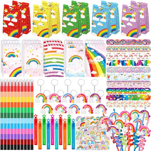 DMIGHT rainbow party favors 120 pcs rainbow party supplies Rainbow Gift for Kids Birthday Party Decorations Baby Shower Goodie Bag Filles Supplies - Image 1