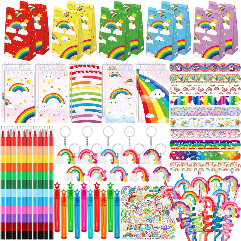 DMIGHT rainbow party favors 120 pcs rainbow party supplies Rainbow Gift for Kids Birthday Party Decorations Baby Shower Goodie Bag Filles Supplies - Image 3