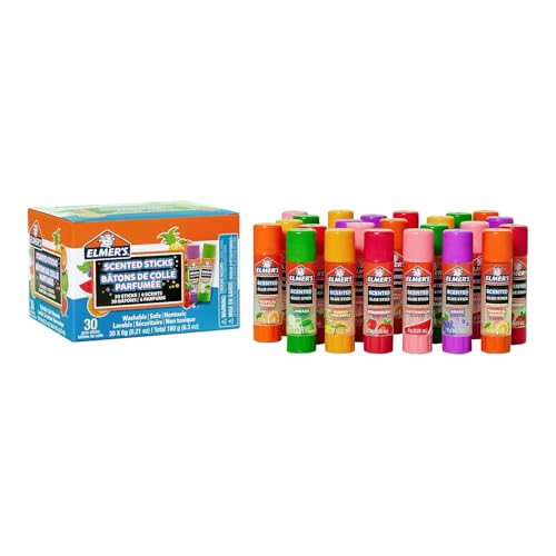 ELMER'S Elmers Scented Glue Sticks Washable Clear Assorted Scents 6 Grams 30 Count Kids Activity Birthday Fun Stocking Stuffer Vision Board 1 Teacher Brand - Image 3