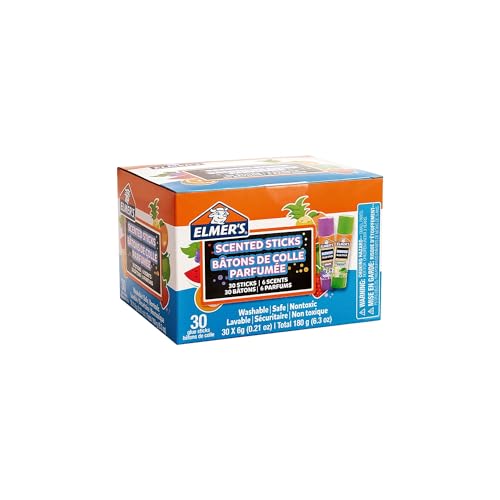 ELMER'S Elmers Scented Glue Sticks Washable Clear Assorted Scents 6 Grams 30 Count Kids Activity Birthday Fun Stocking Stuffer Vision Board 1 Teacher Brand - Image 1