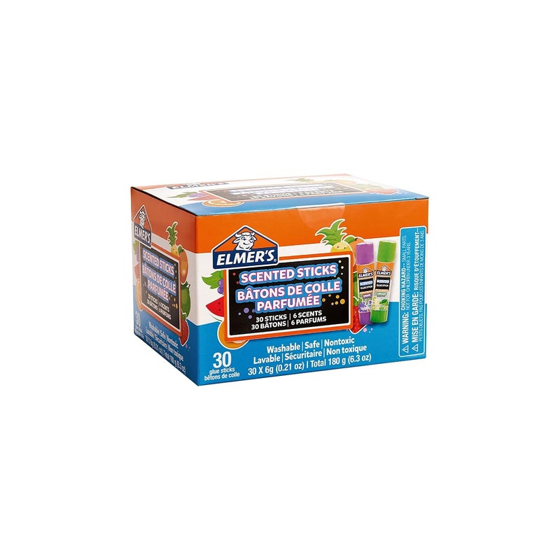 ELMER'S Elmers Scented Glue Sticks Washable Clear Assorted Scents 6 Grams 30 Count Kids Activity Birthday Fun Stocking Stuffer Vision Board 1 Teacher Brand - Image 2
