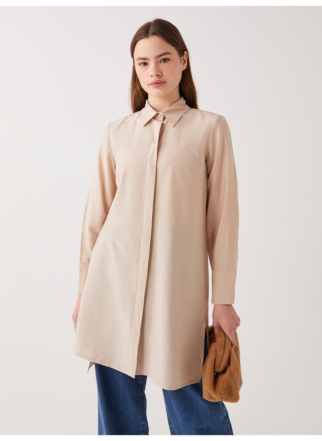 LC WAIKIKI - Shirt Collar Straight Long Sleeve Women's Tunic - Image 1